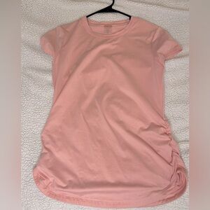 Calia By Carrie Underwood Womens Crew Neck Ruched Sugar Rose T Shirt Top Size M